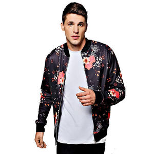 Men sublimation Bomber Jacket with Stand Collar and Front Pocket High Quality jacket for men customized Waterproof Custom Made - Product Image 5