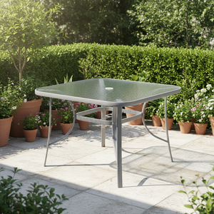Leisure Modern Outdoor <b>Dining</b> <b>Table</b> Aluminum Frame Metal Furniture for Kitchen Courtyard Beach Park Hotel Villa Use - Product Image 2