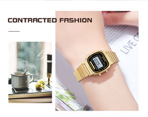 Reloj Digital SANDA 6053 de Lujo y Elegante para Mujer, Reloj de Pulsera Deportivo con Pantalla LED Resistente al Agua, Relojes Para Mujer - Product Image 4