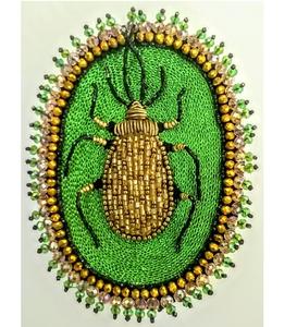 Broches de cristal para mujer, broche de cristal bordado a mano - Product Image 1