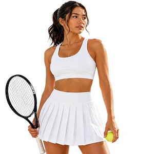 High Quality Custom Logo Pleated <b>Mini</b> Tennis Skirt Women High Waisted Breathable 100% Polyester Wholesale Golf Skirt - Product Image 1