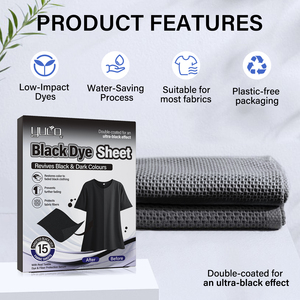 Fogli Coloranti Neri Personalizzati per Indumenti, Tintura Scurente per Tessuti, 15 Fogli per Ripristinare il Colore Nero Scuro, Fogli per Bucato - Product Image 3