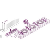 Ensemble Speed COMFORT Mono, adapté aux radiateurs et convecteurs de 50 cm à 70 cm de longueur, ventilateur de refroidissement