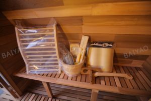 Sauna Cuadrada para Exteriores OEM, Cabina de Madera, Ducha de Vapor Seco, Sauna para 1-3 Personas con Calentador Eléctrico para Jardín o Hotel - Product Image 5