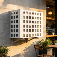 Cache-climatiseur en aluminium ajouré sculpté, antivol, pour embellir le paysage urbain et décorer les façades de commerces