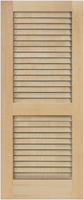Portes de placard à double battant en bois massif ventilées, pliantes