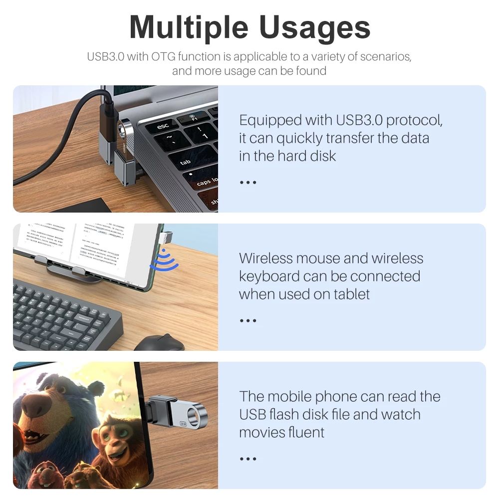 TOPBATHY Adattatore Usb-c USB Otg Cavo Maschio - Foto 11