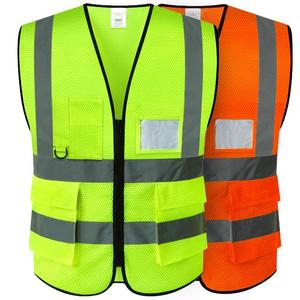 <span class=keywords><strong>Veste</strong></span> de gilet réfléchissant de sécurité pour la construction extérieure de sécurité industrielle uniforme de travail <span class=keywords><strong>sans</strong></span> manches avec logo personnalisé - Product Image 2