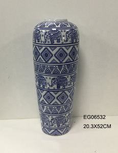 Jarrones de cerámica grandes chinos, bonitos - Product Image 2