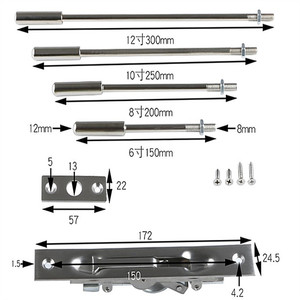 Concealed <b>Bolt</b> 304 Stainless Steel 6 8 10 12 Inch For Wooden Double Security <b>Doors</b> Easy Installation - Product Image 1