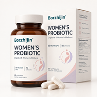 Capsules de Probiotiques pour Femmes Marque Blanche 50 Milliards de UFC Canneberge Multi-Souches Suppléments Végétaliens à Base de Plantes OEM