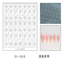 Nouvel Arrivage Pochoirs pour Airbrush pour Ongles, Motifs de Fleurs de Printemps (Rose, Tulipe), Autocollants Creux pour Ongles, Embouts de Manucure Airbrush