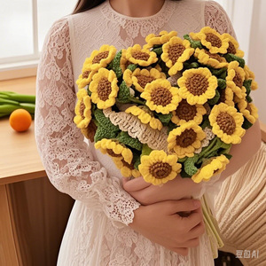 DaiRui Couverture Premium Handmade Rose Bouquet Cozy Floral Knit Wrap Muguet Styled Prêt à expédier Idée cadeau - Product Image 2