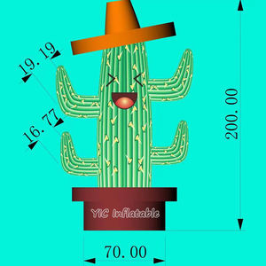 Personalizado al aire libre PVC inflable <span class=keywords><strong>Cactus</strong></span> anillo Toss juego divertido fiesta alquiler equipo para niños y adultos incluye soplador - Product Image 6