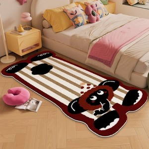 Tappeto Moderno Rotondo Semplice e Astratto, Realizzato a Macchina, Antiscivolo, per Soggiorno, Camera da Letto e Comodino - Product Image 2