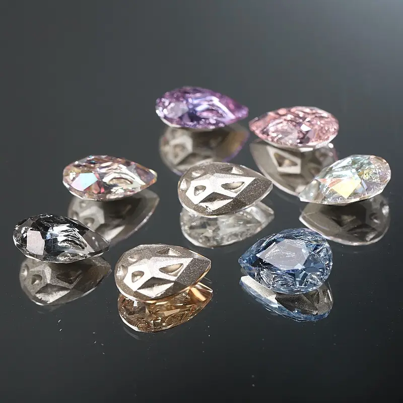 Sz 10*14Mm Druppel Kristal Strass K9 Glas Diamant Nail Art Kleding Accessoires Stenen Voor Diy Bruiloft