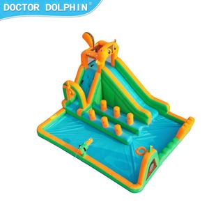 थोक विशाल inflatable पानी स्लाइड पार्क दोहरी स्लाइड, चढ़ाई दीवार, स्प्लिश पूल आउटडोर/इनडोर बच्चों पार्टी बाउंस हाउस - Product Image 4