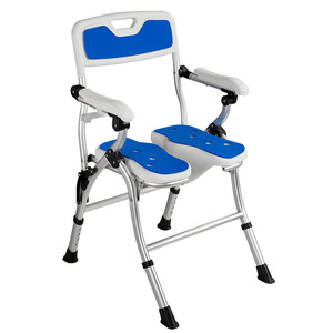 Chaise de salle de bain pliable en alliage d'aluminium, capacité de poids de 150 Kg, siège de douche antidérapant pour personnes âgées, tabouret de bain - Product Image 5