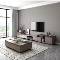 Mueble de TV y Mesa de Centro de Diseño Moderno para Sala de Estar, Mueble de TV de Madera Ecológico para Dormitorio, Muebles para el Hogar