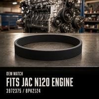 Courroie de ventilateur JAC N120 OE 3972375F pour camion léger diesel avec moteur Cummins ISF3.8 – Pièces de rechange pour l'entretien