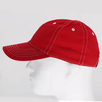 Casquette de baseball à coutures contrastées rouges, séchage rapide, avec boucle réglable, pour le sport et les activités de plein air