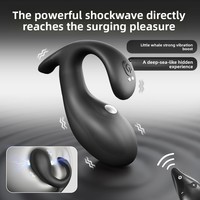 Nouveau vibrateur de massage de la prostate à choc électrique, télécommande sans fil, plug anal pour femmes