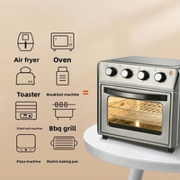 Four à Friture Électrique en Acier Inoxydable 26L 1600W, Four à Convection de Comptoir, Circulation d'Air Chaud à 360°, Usage Domestique et Commercial