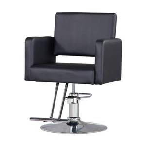 Fauteuil de Barbier Haut de Gamme Réglable en Hauteur en Acier Inoxydable pour Salon de Coiffure, Coiffage, Lavage, Coupe de Cheveux et Permanente - Product Image 1