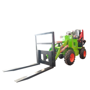 मल्टी फंक्शन छोटा डीजल लोडर आर्टिकुलेटेड मिनी व्हील लोडर 0.5 टन व्हील लोडर ग्रेपलर इलेक्ट्रिक स्टार्ट के साथ - Product Image 1