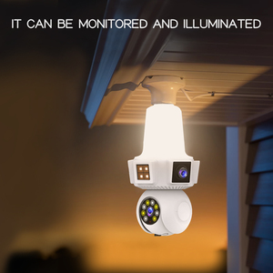 6MP Wireless Wifi E27 lampadina fotocamera triplo schermo 10X Zoom digitale di sicurezza per la casa Baby Monitor di memoria di visione notturna - Product Image 6