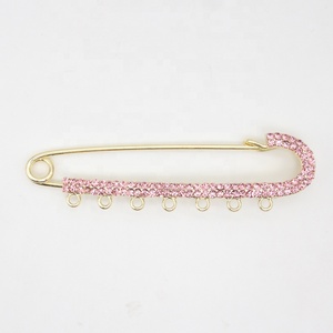 Broches de Perlas Doradas con Baño de Oro y Plata de 8cm, 9cm y 10cm con 6, 7 y 8 Lazos, Broches Grandes para Niños, Decoración Islámica - Product Image 2