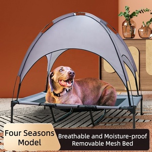 USMILEPET Factory Direct Oxford Cloth Elevated <strong>Dog</strong> Bed with Canopy Portable <strong>Camping</strong> <strong>Dog</strong> Cot with Removable Shade Tent for <strong>Dogs</strong> - Product Image 2