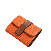 Portefeuille en PU pour femme, style rétro, color-block, minimaliste, fermeture à bouton-pression, blocage RFID, plusieurs emplacements pour cartes, porte-cartes et billets, nouveau design