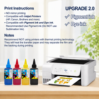 Papier de transfert thermique jet d'encre OEM A4 2.0 pour vêtements clairs, t-shirts en coton, papier de transfert thermocollant pour la création et l'impression DIY