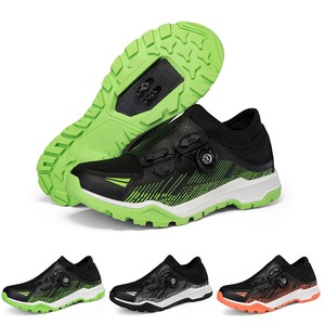Chaussures de cyclisme noires et vertes, dessus en mesh, semelle en caoutchouc EVA, sangle réglable, compatibles avec les clips SPD, chaussures de vélo de route et VTT - Product Image 5