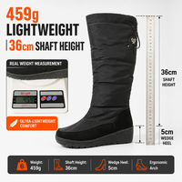 Bottes d'hiver pour femmes, imperméables, chaudes, élégantes, à semelle compensée, style urbain décontracté, OEM