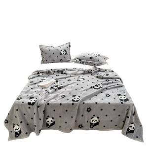 Prellis ベルベットブランケット 厚手 ロング 冬用 フランネル パンダデザイン エアコン対策 昼寝 ギフト用 - Product Image 5