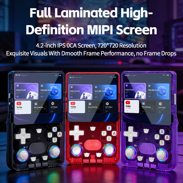 X36 Ultra Retro Handheld Game Console WiFi Online Battle 4.2'' IPS Screen 3D RGB Joystick Linux Portable Video Game Player