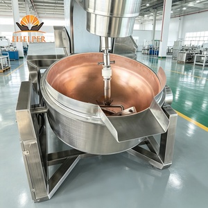 Mélangeur planétaire commercial automatique à inclinaison T2 avec bol en cuivre pur | Marmite de cuisson à chauffage électrique pour usine de confiserie - Product Image 2