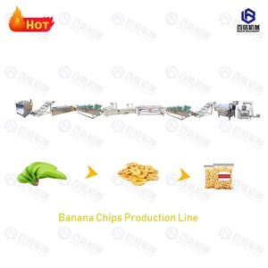 Baixin 30-1000kg Chuối chuối làm dây chuyền chế biến chiên dây chuyền sản xuất chuối nhỏ thương mại - Product Image 1