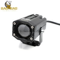 Lampe LED pour moto BB3228, 6500K, blanc, film bleu brillant, boîtier en aluminium, phare à large tension pour vélo, scooter, ATV
