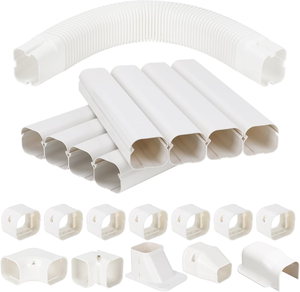 Goulotte de câblage PVC pour climatiseur, pièces de climatisation, canaleta pour climatiseur, base pour mini-split HVAC, cache-tuyau de climatisation pour ligne de charge au sol - Product Image 3