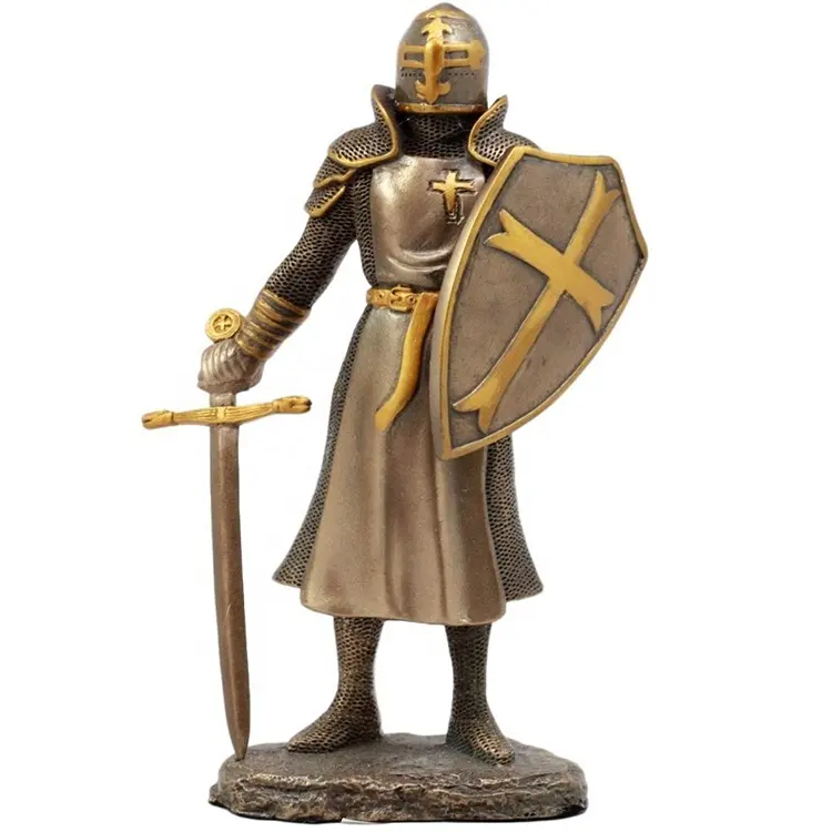 Figurine de chevalier accessoire personnalisé en résine, combinaison de Royal médiéval en résine, personnage à armure polyrésine