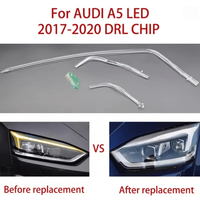 Lampu DRL CHIP Putih Baru untuk Audi A5 S5 2017-2020 LED Headlight Angel Eyes Daytime Running Chip Suku Cadang Mobil