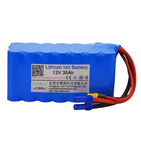 Paket Baterai Lithium Ion 12V 15Ah Kustom OEM 18650 Kustom OEM untuk Fish Finder, Mesin Pemotong Rumput Robot, Kamera Keamanan CCTV, Bersertifikasi CE RoHS