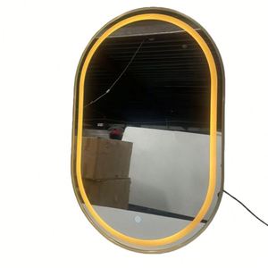 Miroir de salle de bain rectangulaire Art Déco personnalisé avec éclairage LED, contrôle tactile intelligent, éclairage réglable et fonction anti-buée - Product Image 6