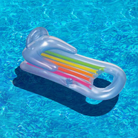 Jouets aquatiques extérieurs de haute qualité chaise longue flottante gonflable piscine radeau piscine lit flottant à eau gonflable