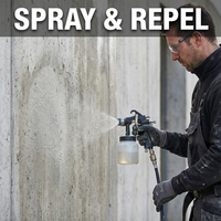 Revêtement hydrofuge pour murs extérieurs en béton apparent, polymère silane-siloxane à base d'eau, aspect naturel, respirant, revêtement apparent