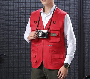 <span class=keywords><strong>Gilet</strong></span> unisexe pratique, fonctionnel, polyvalent, doublé, à double <span class=keywords><strong>crochet</strong></span>, multi-poches, idéal pour les activités de plein air, les tenues décontractées et quotidiennes - Product Image 5