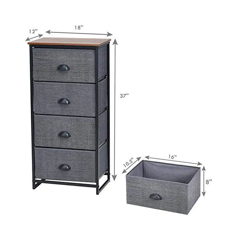 Тканевые ящики-органайзер, 4 ящика, прикроватный столик, ящик для хранения, органайзер, папка для шкафа с колесами